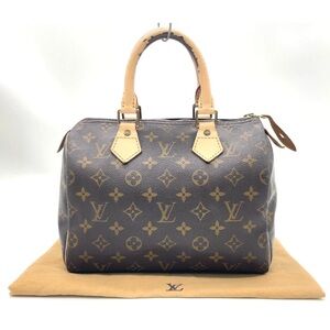 Authentic Louis Vuitton Monogram Speedy 25 M41528 Hand Bag W/Dustbag NS080782